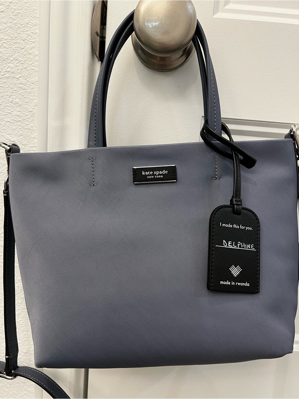 Kate Spade On Purpose Crossbody Tote Bag -Cinder Grey